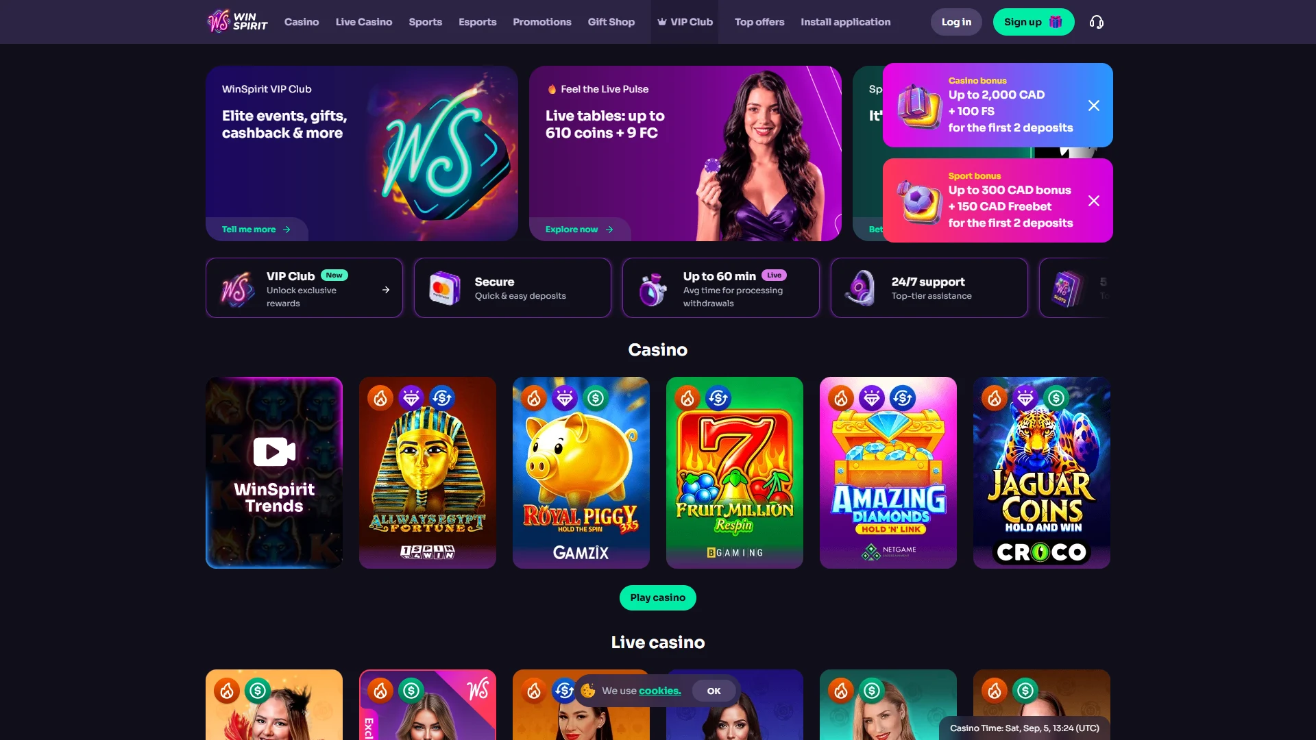 WinSpirit homepage